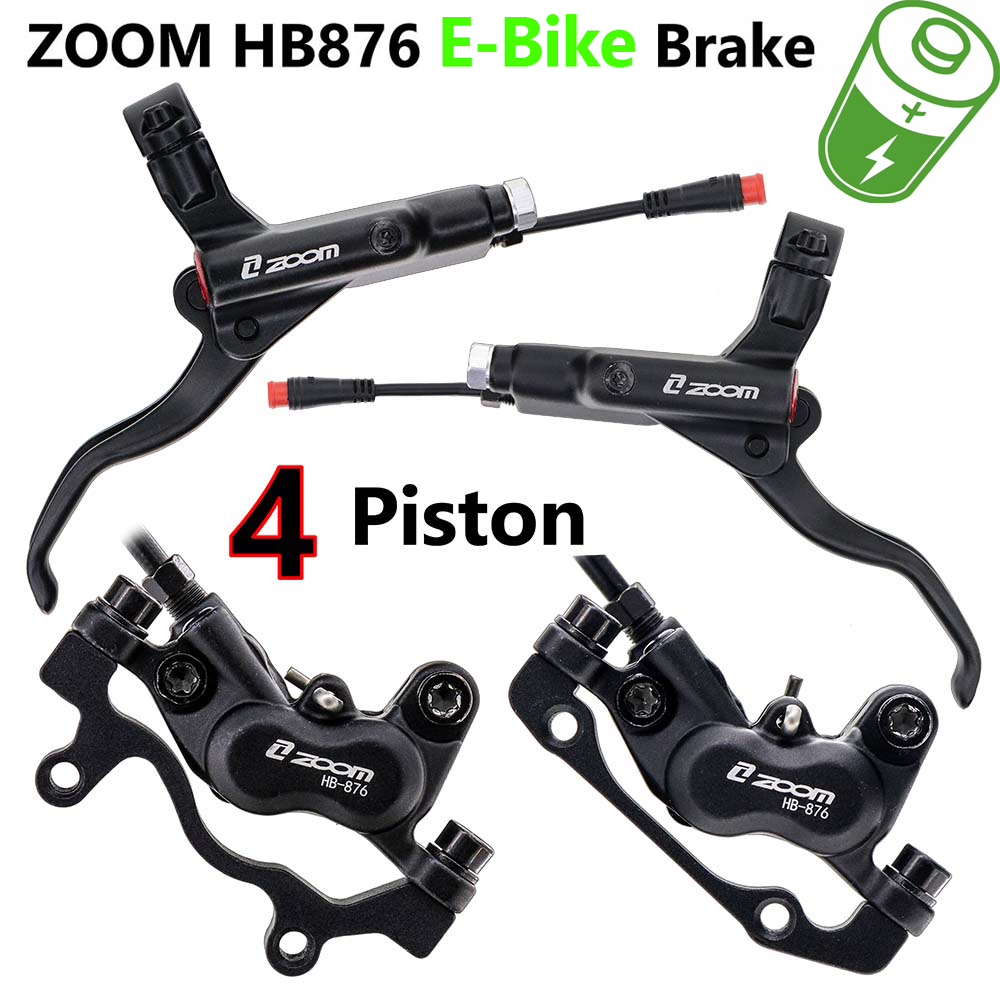 Zoom Hydraulic Brake 4 Piston E-Scooter - ZOOM HB-876E E-Bike 4-Piston Hydraulic Disc