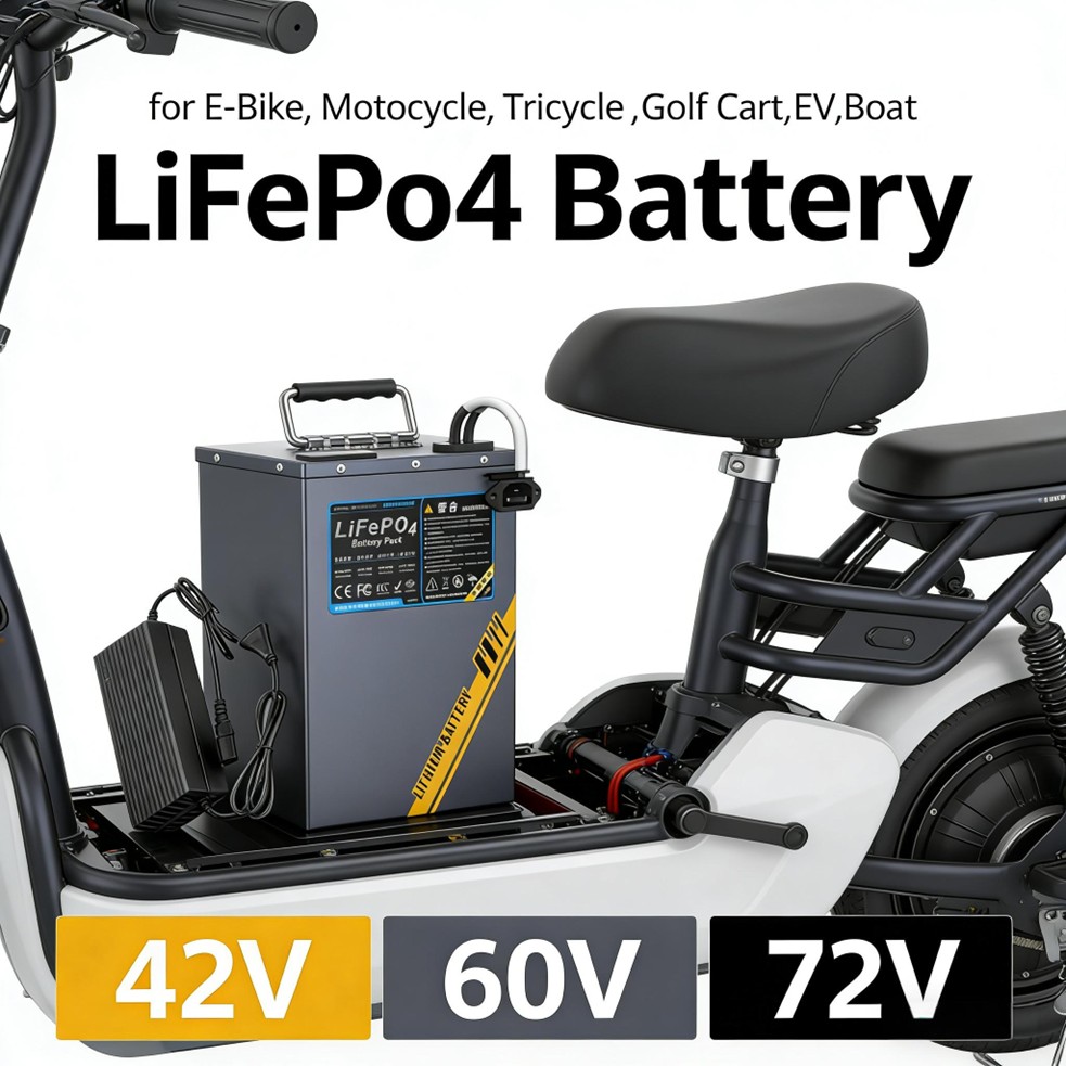 72V 30Ah Lifepo4 Battery Pack - Long Life 48V 60V 72V LifePO4