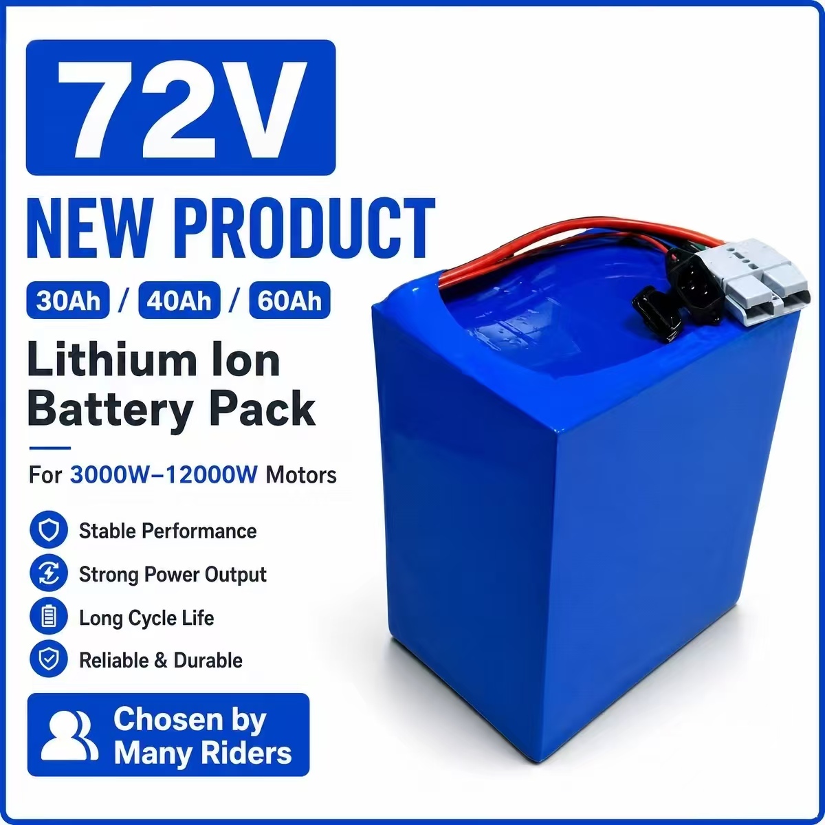 72V 30Ah Lifepo4 Battery Pack - 72V 30Ah 40AH 60Ah lithium ion