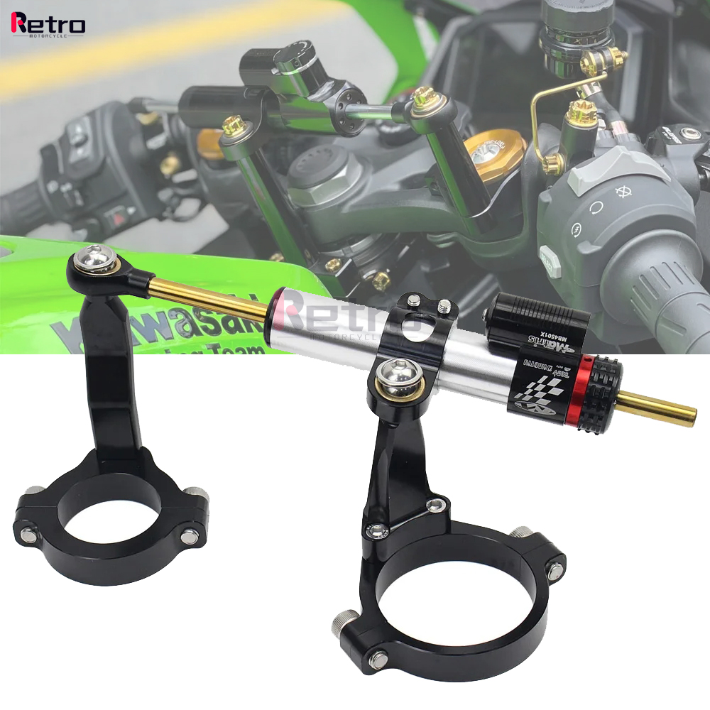 Steering Damper Stabilizer Kit Cnc - Steering Damper Stabilizer Motorcycle For KAWASAKI