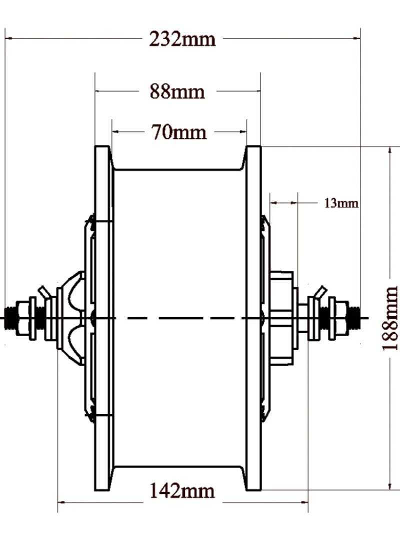 60V 5000W Brushless Hub Motor - 11inch 52V 60V 72V 120V 5000w