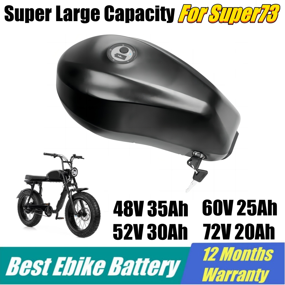 Super73 Ebike Battery Replacem - 60V 30Ah 21700 Battery Pack review and price