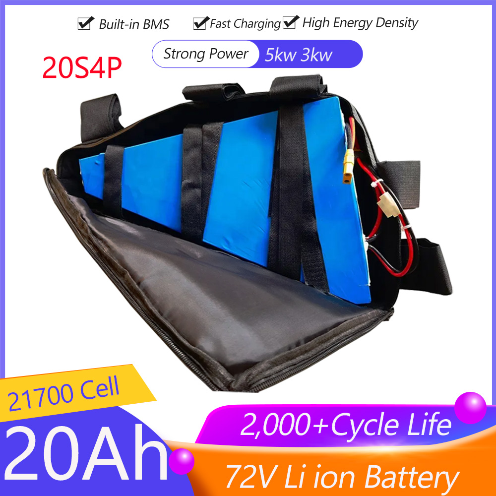 Triangle 21700 20S4P Daly BMS  - 72V 30Ah Lifepo4 Battery Pack review and price