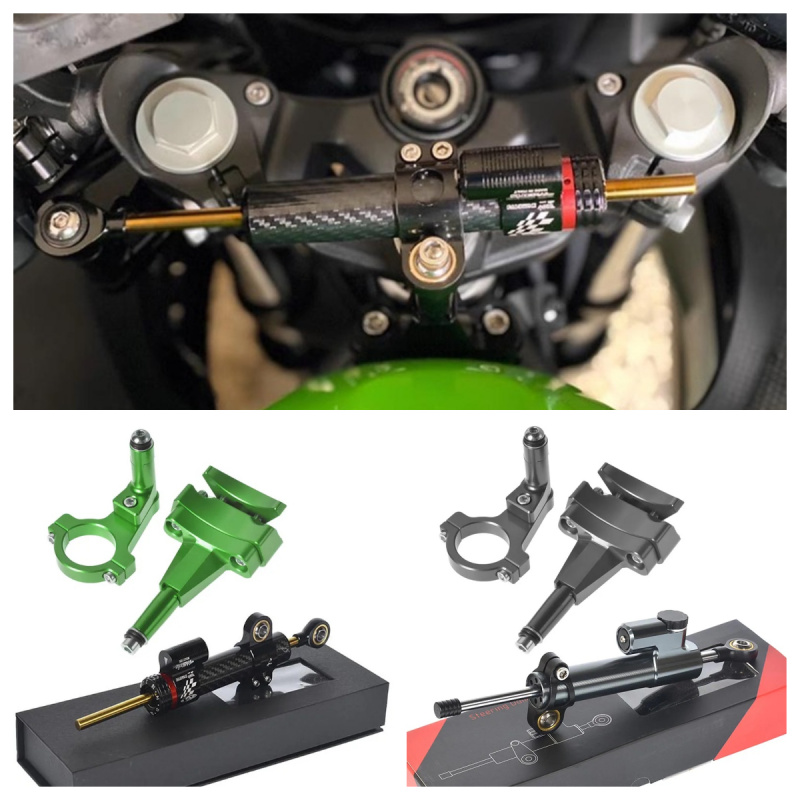 For Kawasaki 500 2024 - Motorc - Steering Damper Stabilizer Kit Cnc review and price