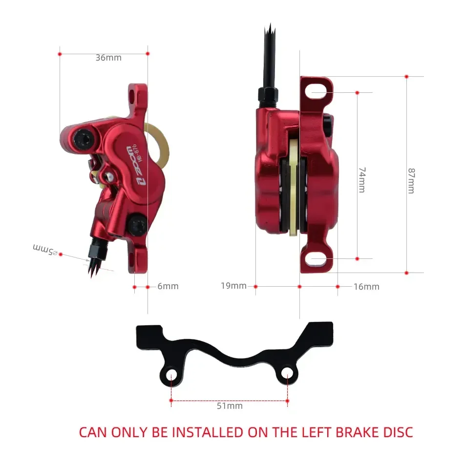 ZOOM HB-876E 4-piston Disc Hyd - Zoom Hydraulic Brake 4 Piston E-Scooter review and price
