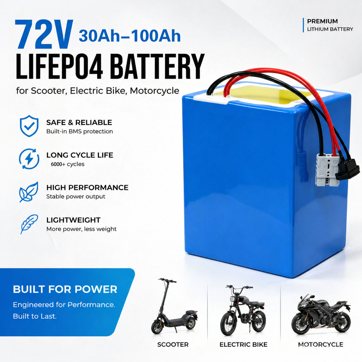 Lithium LiFePO4 72V 50Ah 60Ah  - 72V 30Ah Lifepo4 Battery Pack review and price