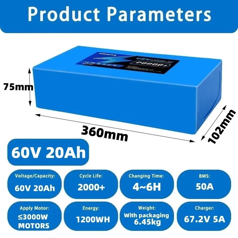 Aleaivy 60V 20AH 30AH 21700 Li - 60V 30Ah 21700 Battery Pack review and price
